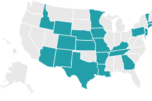 States that use Shared Branch Training AZ, CO, IA, ID, NE, NM, WY, AL, GA, CT, LA, MS, PA, NJ, DE, TN, KY, TX, AR, MO, KS, VT, MN